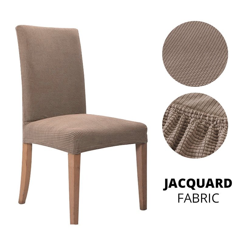 Elastic Bridge Type Armless Chair Cover, Thickened Dustproof Polyester  Fabric Elastic Dining Chair Protector, Perfect for Living Rooms,  Restaurants, Cafes,Khaki,2 Sets : : Home